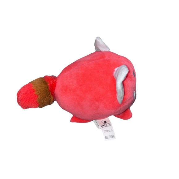 TeeTurtle Reversible Red Panda Plushie Happy Mad Mood Stuffed Toy Orange Gray - Picture 2 of 11